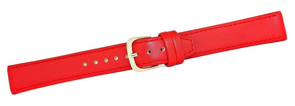 pasek do zegarka classic - skóra 18 mm 4999-18xxl-4z czerwony
