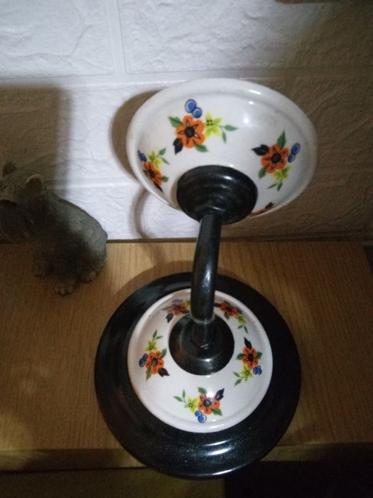 Kolekcjonerski,stary,sprawny kinkiet ceramiczny gilza