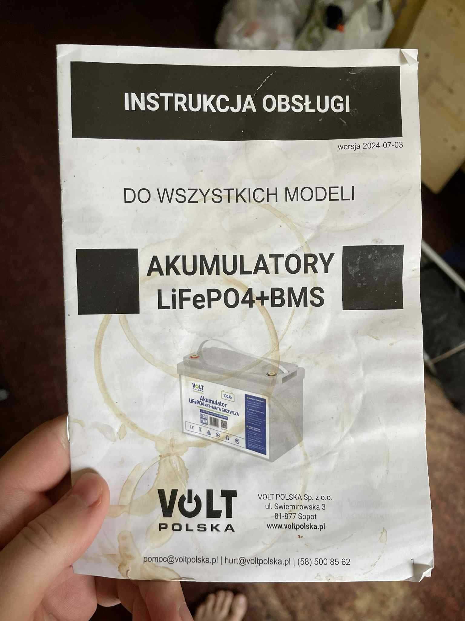 Akumulatory LiFePo4 100Ah 100A 12V BMS VOLT POLSKA