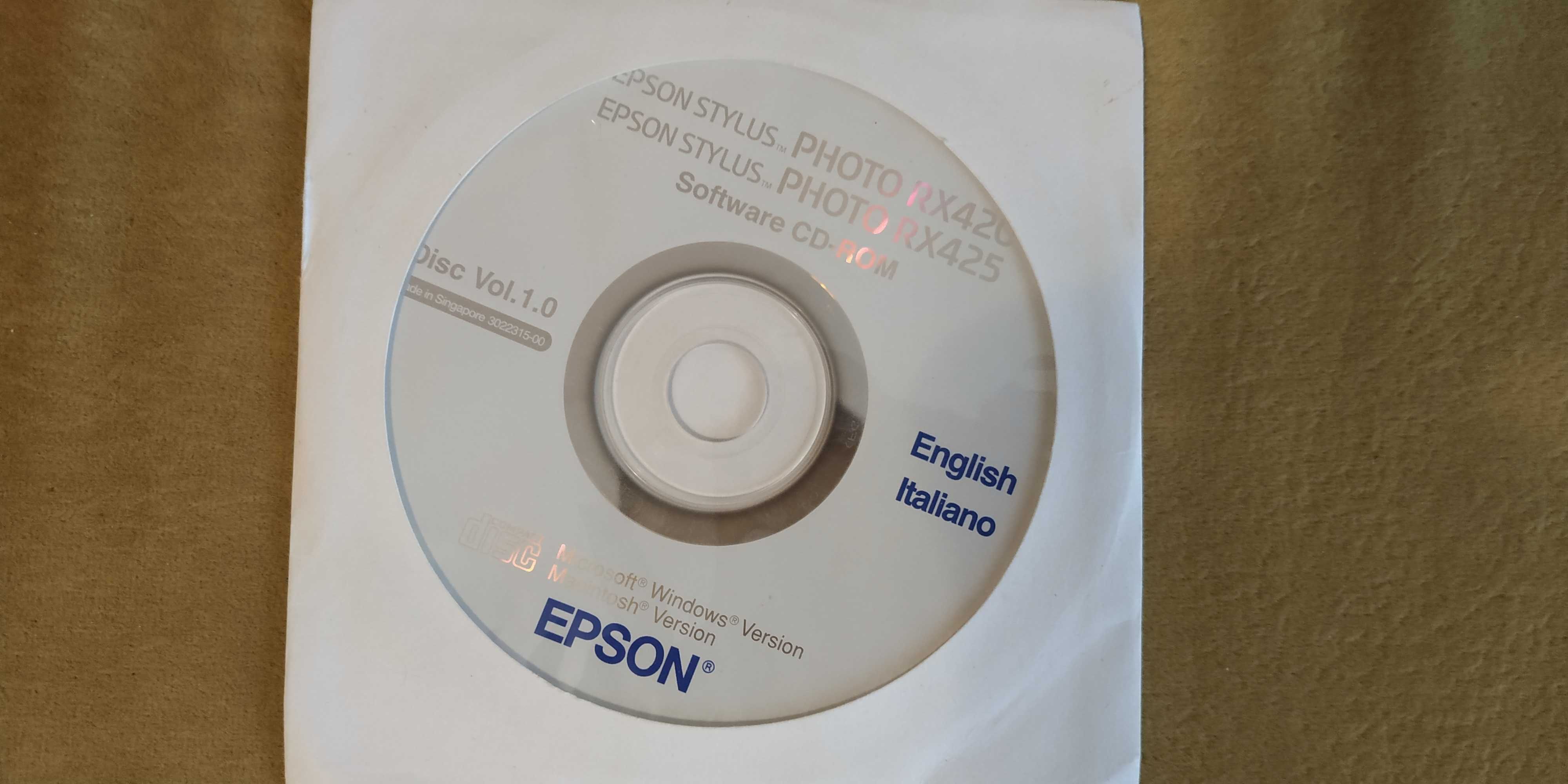 Диск с драйверами для принтера Epson RX420,425