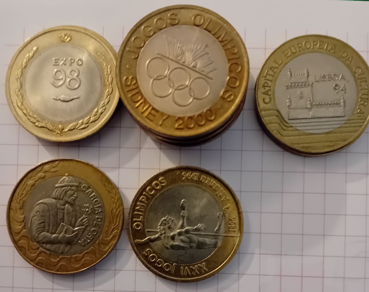 Moedas de 200 Escudos.