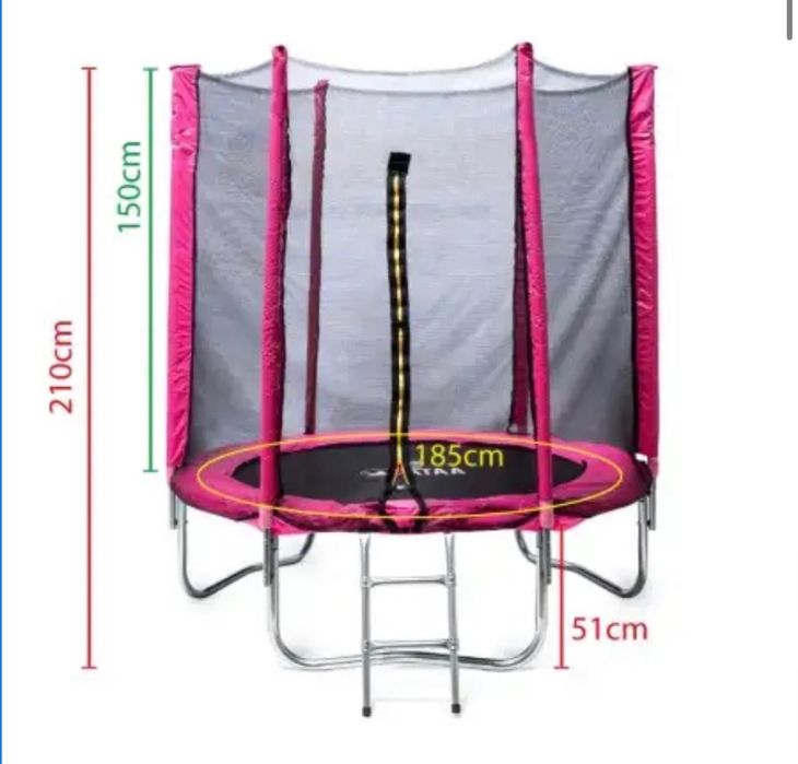 Trampolim rosa .