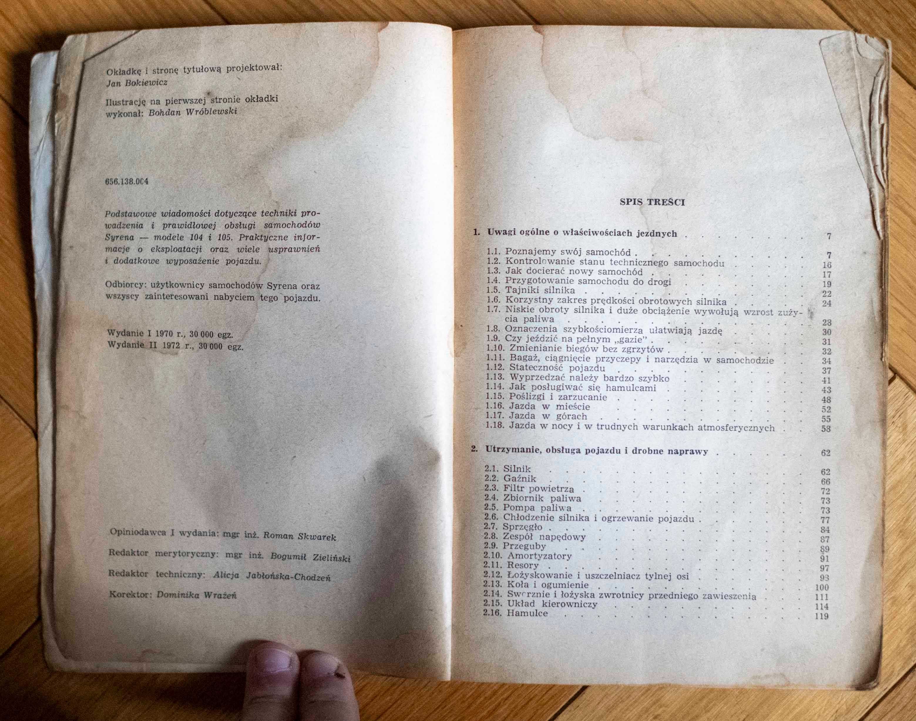 Jeżdżę samochodem Syrena Zdzisław Glinka WKŁ 1974 używana
