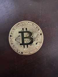 Moeda bitcoin decorativa