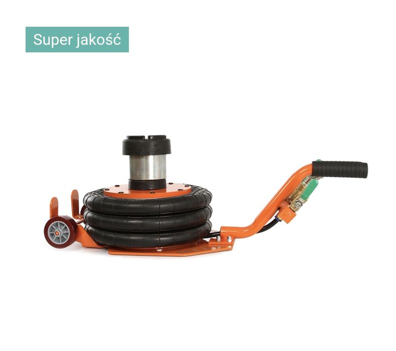 Podnośnik pneumatyczny 3,5T krótki z przystawką bałwanek