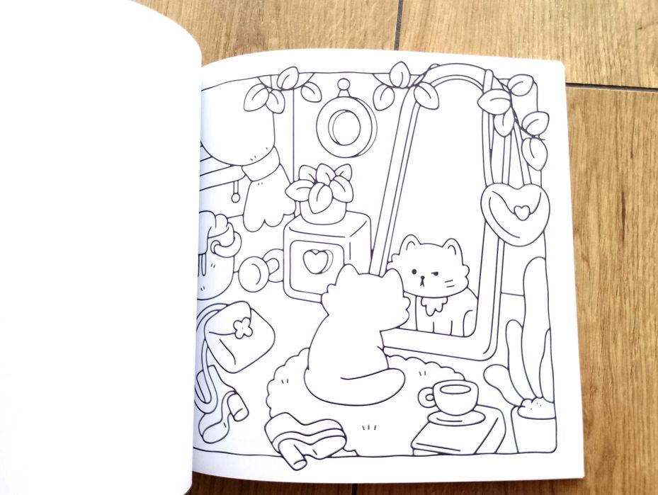 Cat Life, Funny and Cute Coloring Book, kolorowanki.