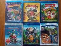 Blu-ray BD мультфільми, дитячі фільми Мадагаскар, Шрек, Кунг-фу Панда