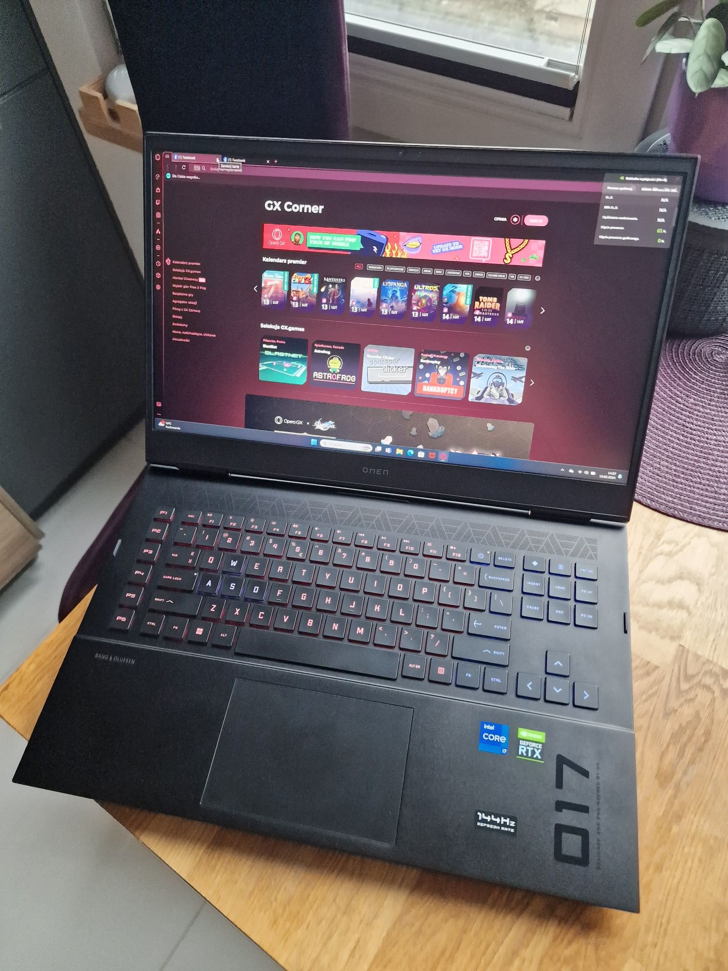 Laptop gamingowy hp omen 17 rtx 3060, i7-11800h, ssd 512, ddr4 16gb,