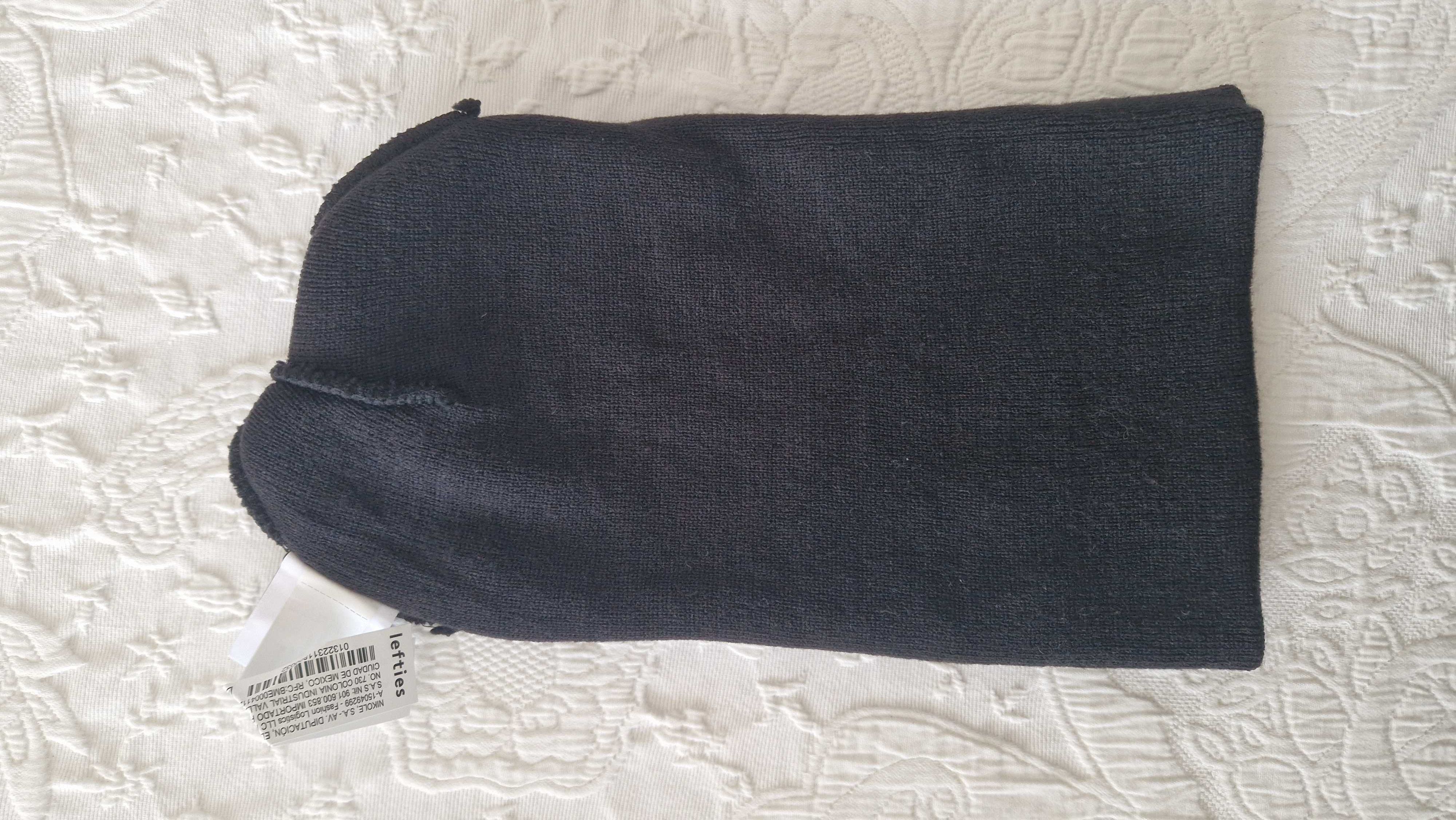 Gorro Preto Lefties, unisexo, novo com etiqueta