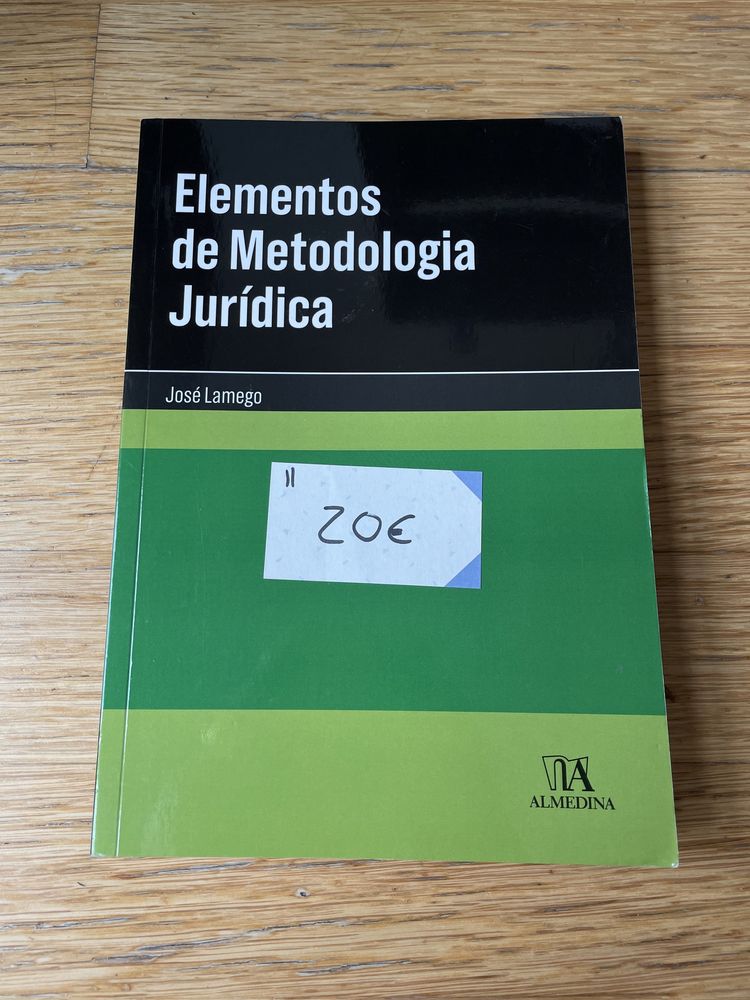 Livro do professor José Lamego, Elementos da Metodologia Jurídica