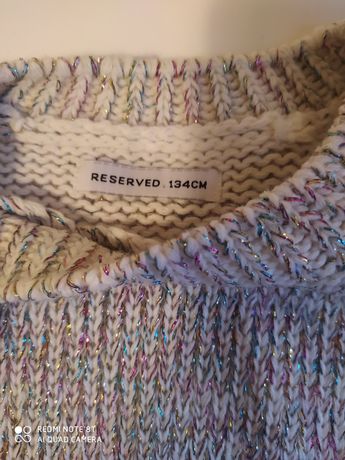 RESERVED sweterek z blyszczaca nitka 134 nowy