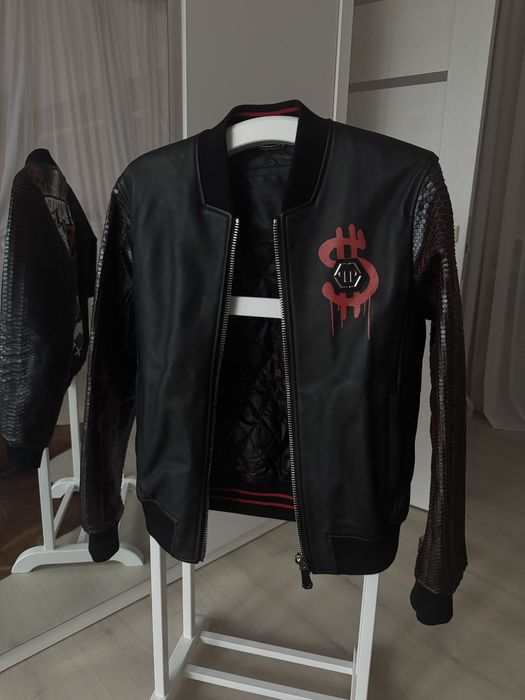 бомбер Philipp Plein с принтом Money and python.