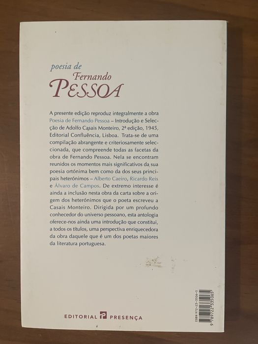 Poesia de Fernando Pessoa (com seleção de Adolfo Casais Monteiro)