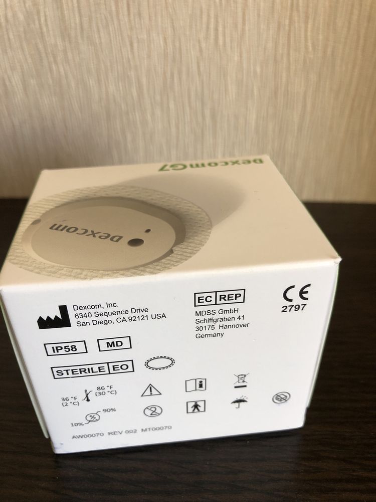 Сенсори Dexcom G7 в ммоль, придатність від 03.2026 р. Контроль діабету