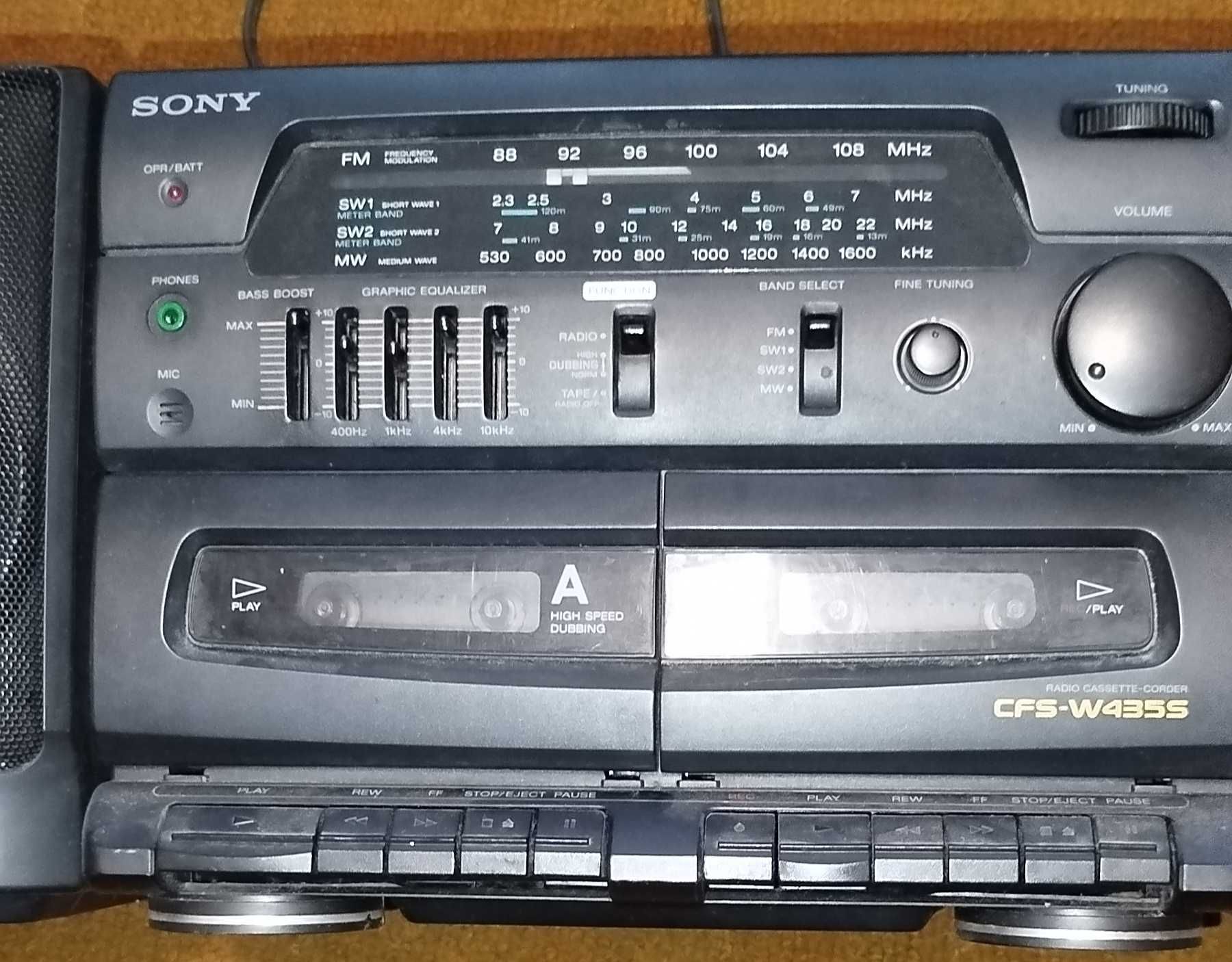 SONY CFS-W435S Japan Магнитола 1990 г