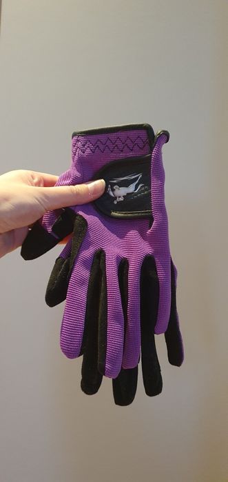 Rękawiczki jeździeckie fioletowe