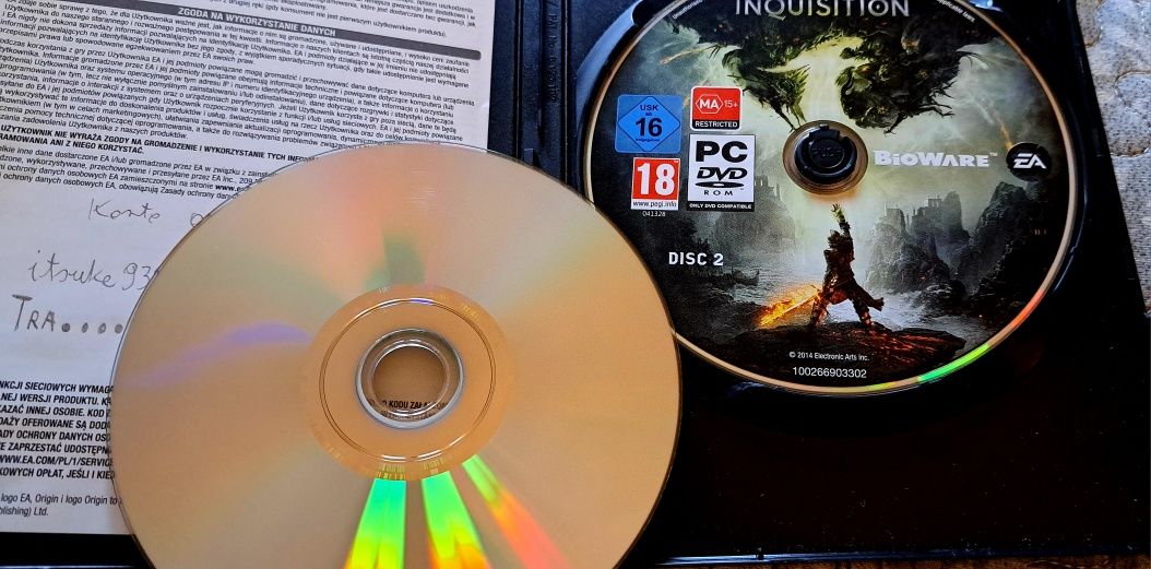 Inkwizycja Dragon Age PC dvd