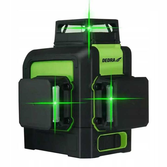 MULTILASER 3D Laser krzyżowy Poziomica laserowa DEDRA zielony 30m