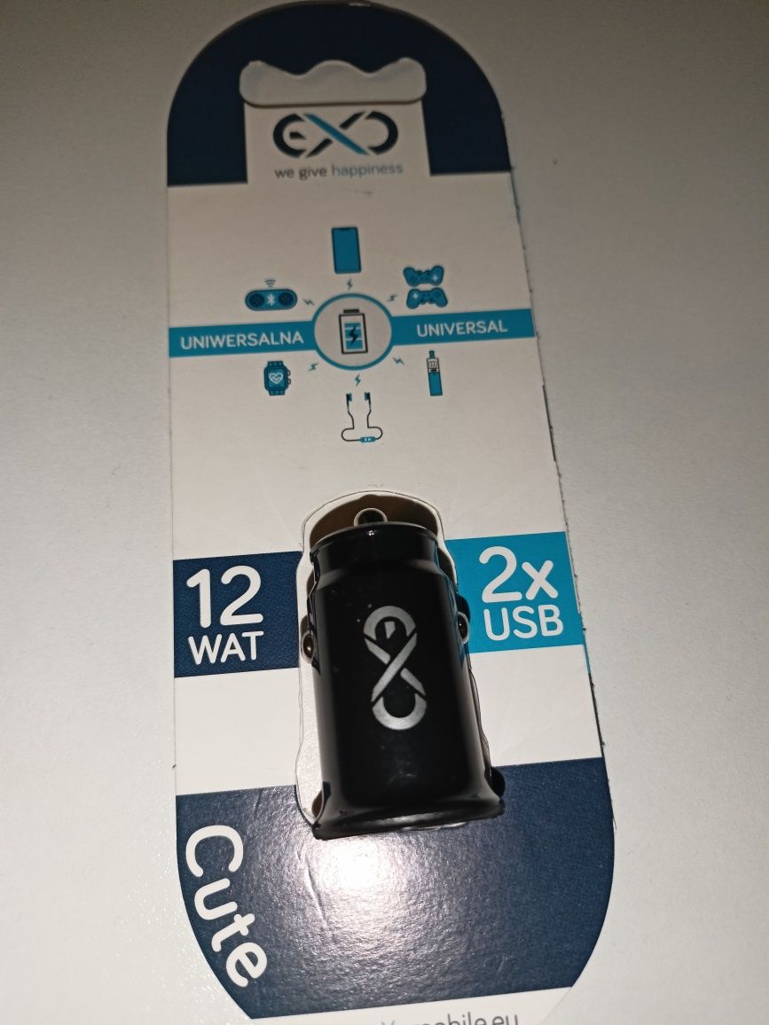 Ładowarka samochodowa USB 12W.