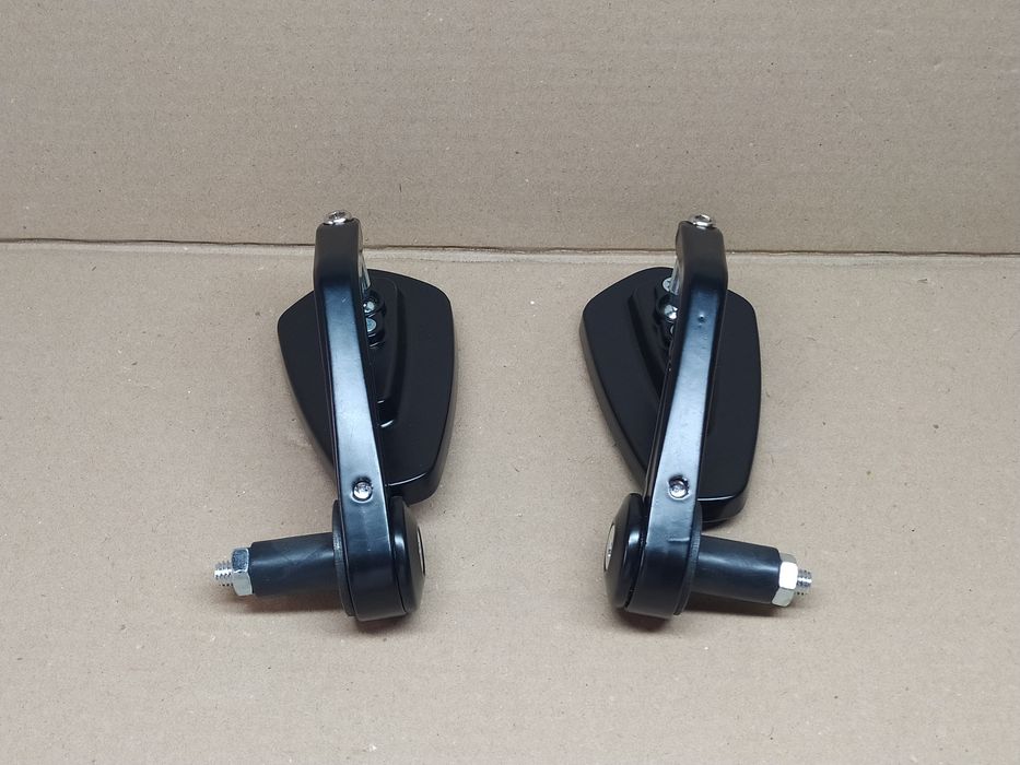 Зеркала мото (пара) "ПРИЗМА SPORT CUSTOM" в торец руля, чёрный