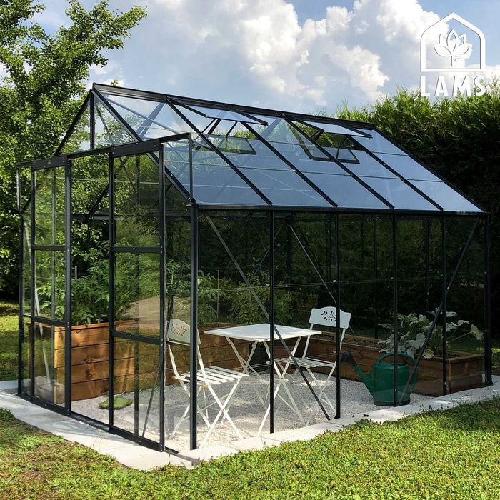 Aluminiowa Szklarnia  szkło hartowane  Duża Wysoka - Black Week!