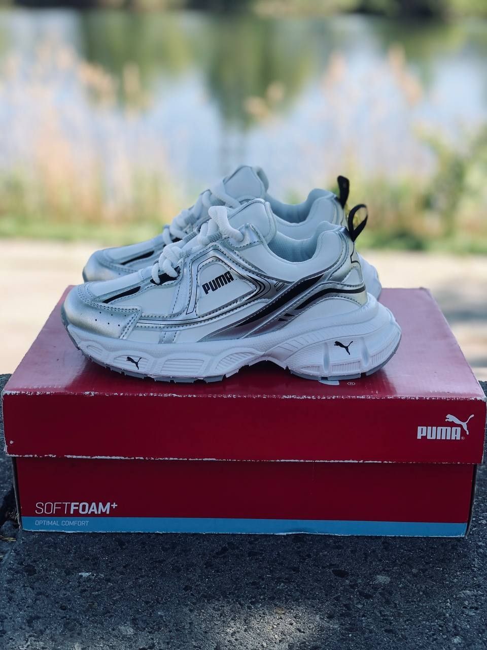 Женские кроссовки Puma Белые летние кросовки Пума кросівки Пума