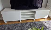 Ikea Besta szafka RTV, drzwi Selsviken , biała