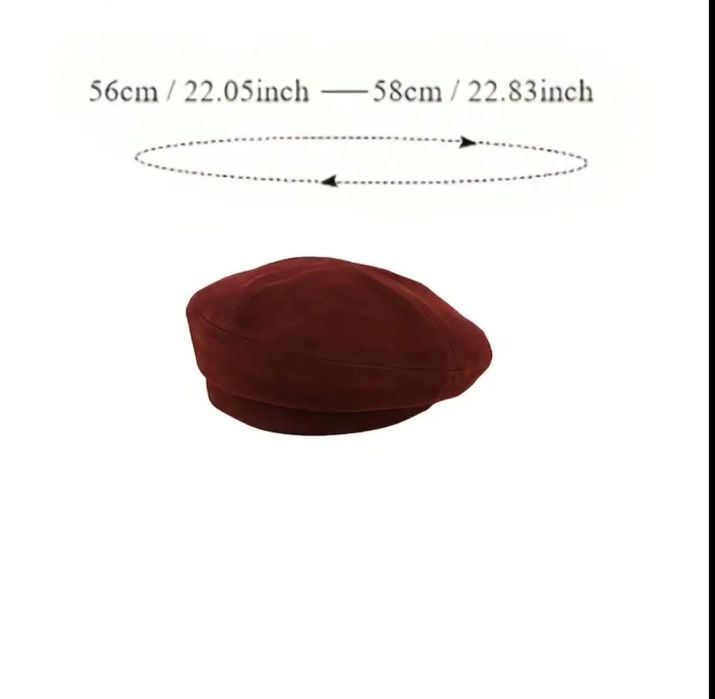 Берет жіночий бордо шапка головний убір