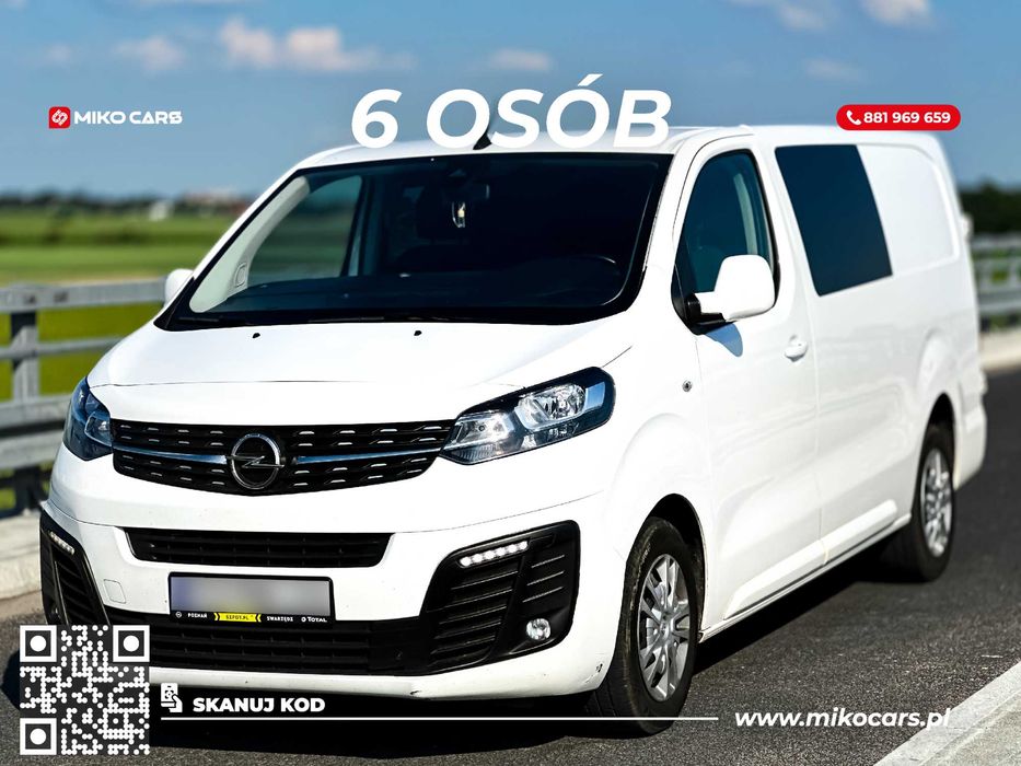 Opel Vivaro brygadowy 6 osób WYPOŻYCZALNIA / Wynajem busów dostawczych