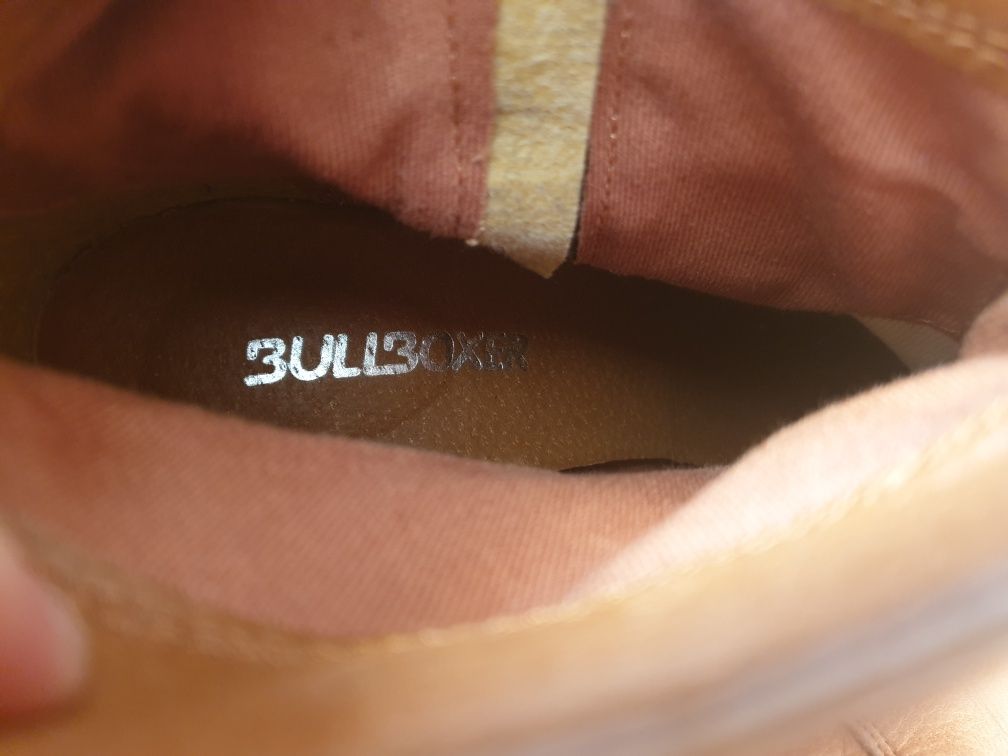 Bullboxer botki 40 skóra kozaki camel skorzane