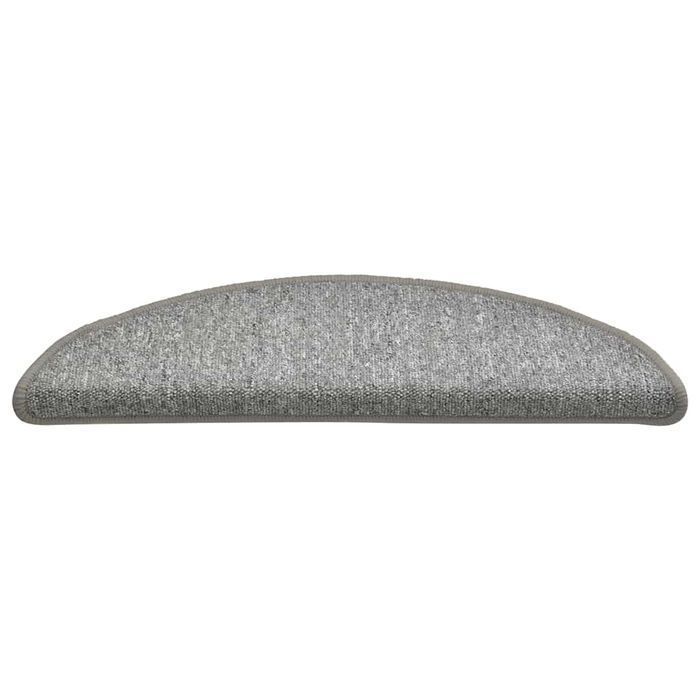 vidaXL Maty na schody 30 szt. Jasnoszary 56x17x3 cm