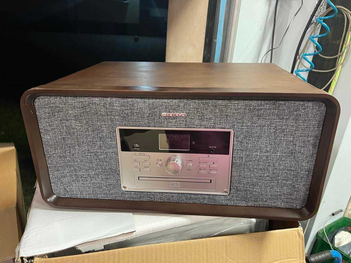 Gramofon Radio Odtwarzacz Wieża AUX CD Nowy