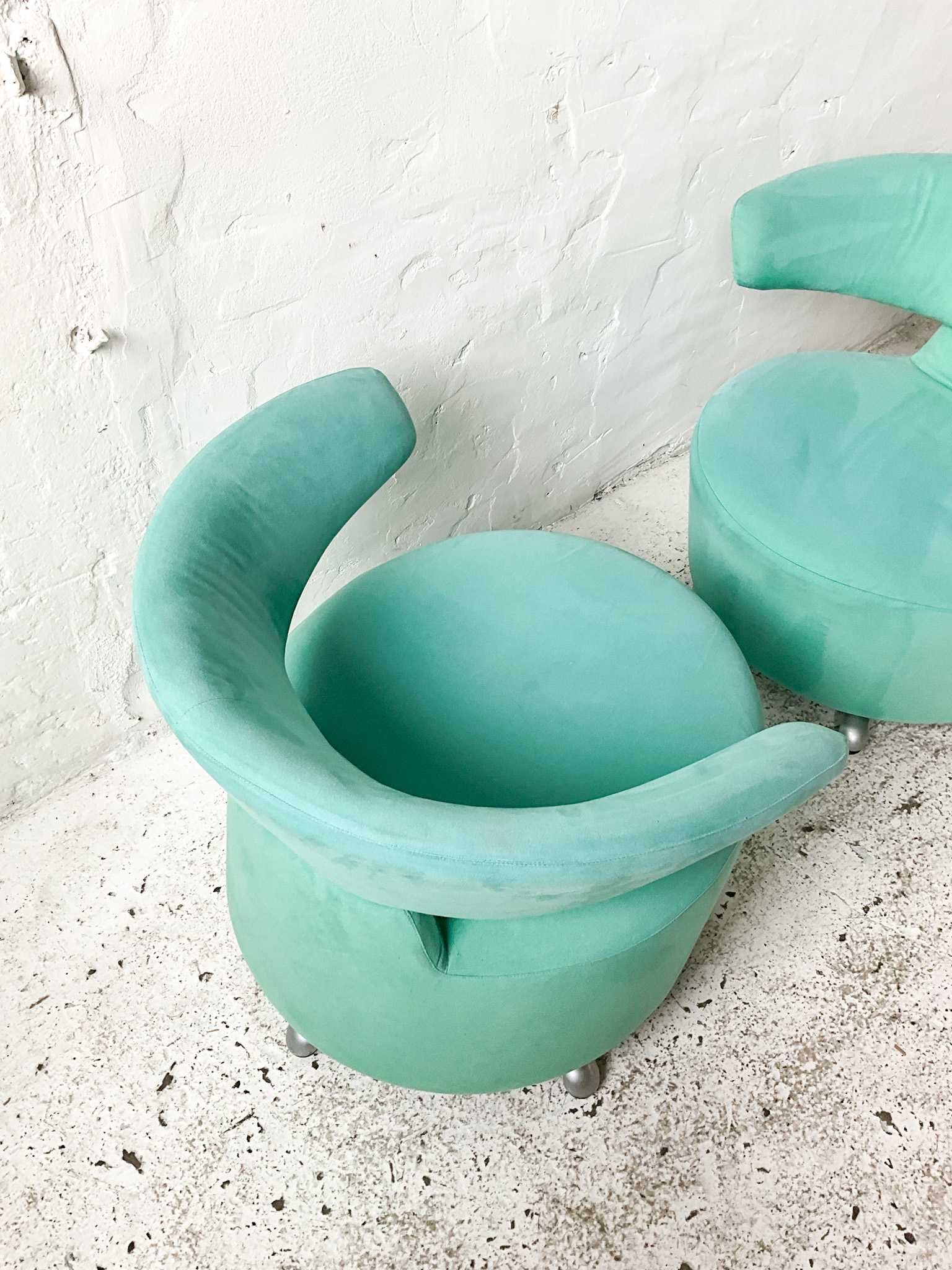 Cassina włoskie fotele obrotowe Biki Toshiyuki Kita lata 2000 vintage
