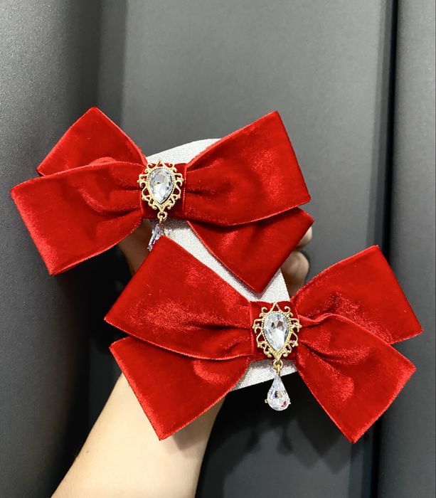 Оксамитові бантики, резинки, заколки для дівчаток, бантики, прикраси