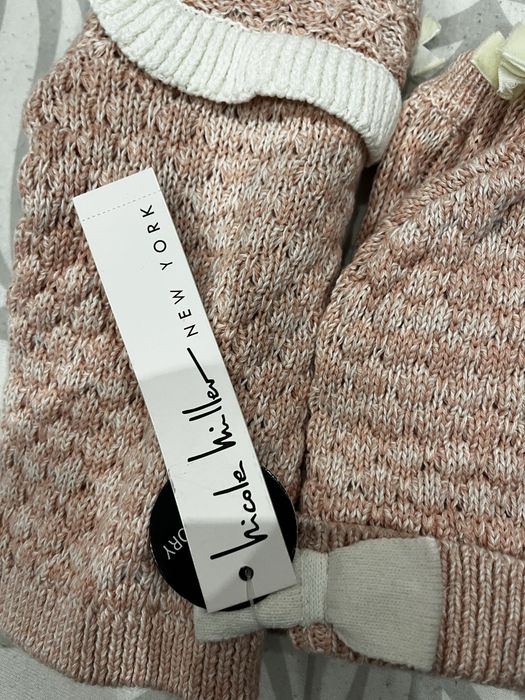 Komplecik pleciony z z czapeczką hicole hiller  6/9 miesiecy