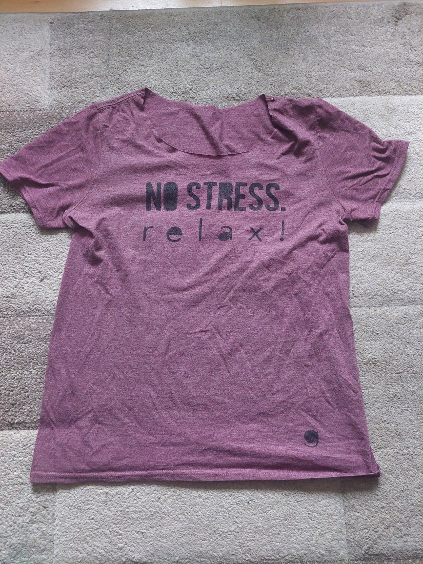 Damski T-shirt bordowy Gego rozm.M