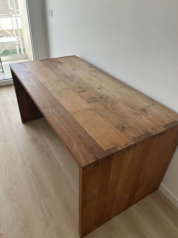 Mesa de madeira maciça 160x80cm
