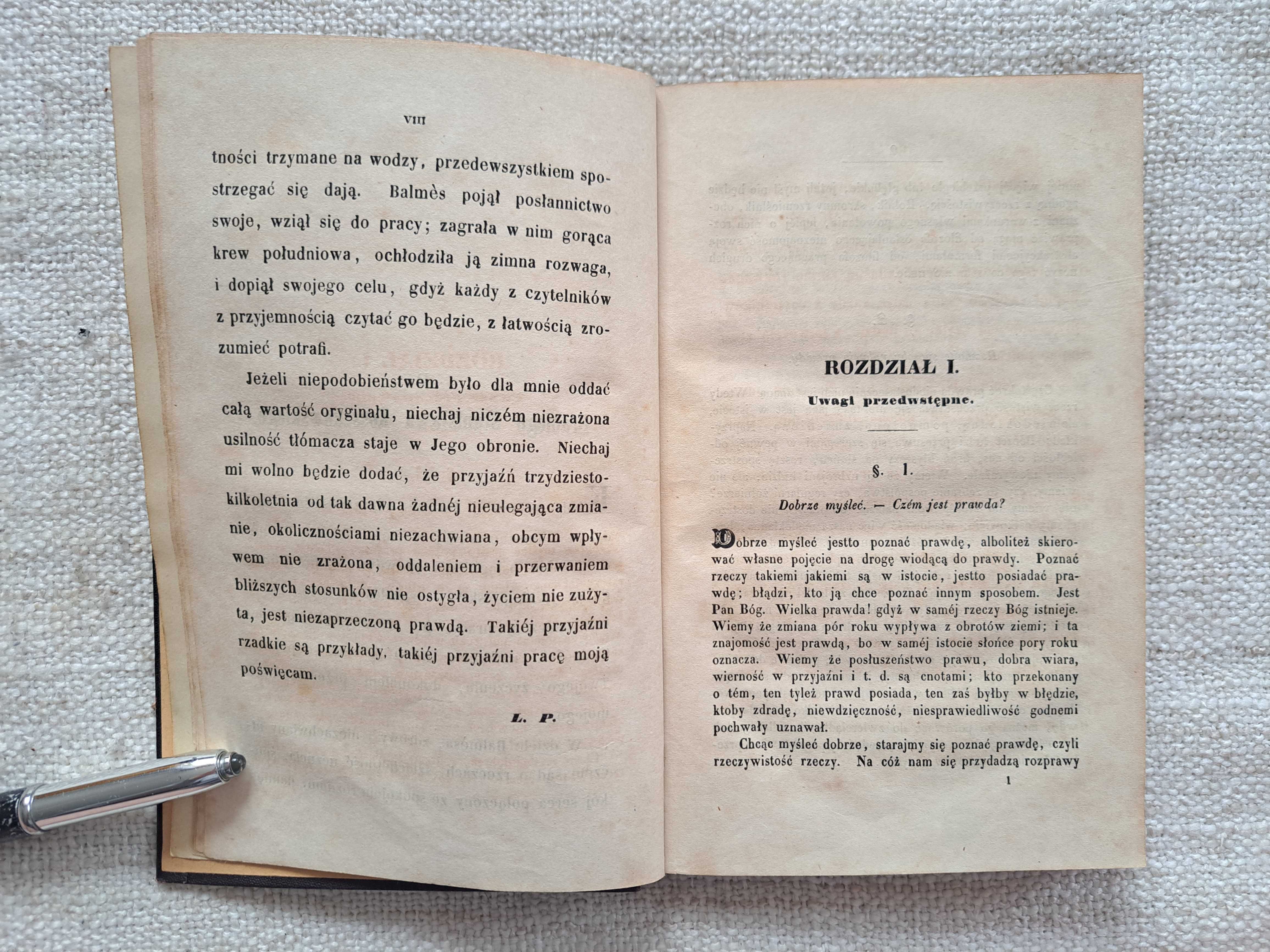 1853 rok. O Sposobie Osiągnienia Prawdy. Jakób Balmes