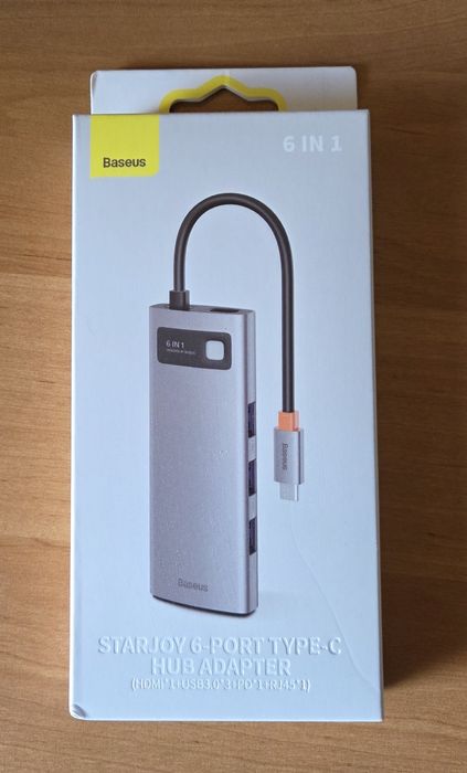 Hub BASEUS Metal Gleam CAHUB-CW0G USB Typu C, Pasywny