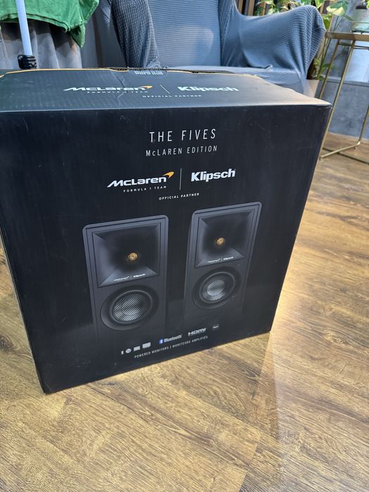 Klipsch The Fives McLaren Edition, stan idealny, komplet, zamiana