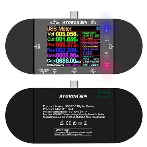 Багатофункціональний USB тестер Atorch UD24