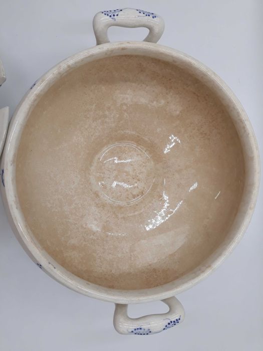 Waza Aluminia Royal Copenhagen słomiankowe kobaltowe kwiaty strohblume