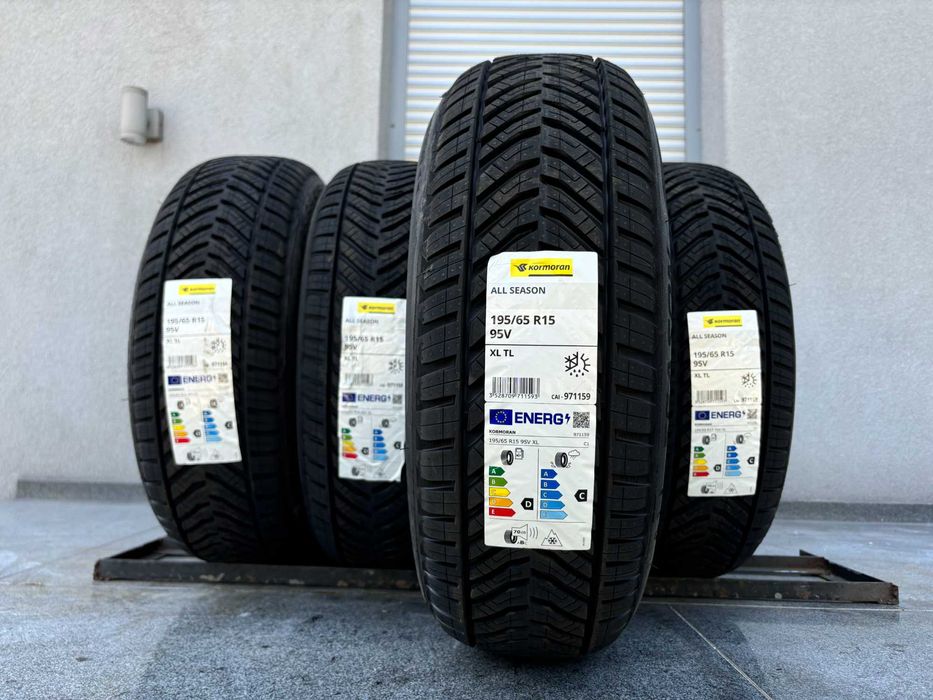 x4 całoroczne 195/65R15 Kormoran AllSeason 95V XL D,C,70db 2024 rok!