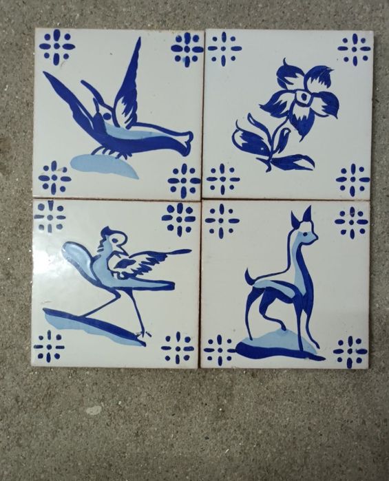 Azulejos de figura avulsa 13x13 cm de 1920 lusitania