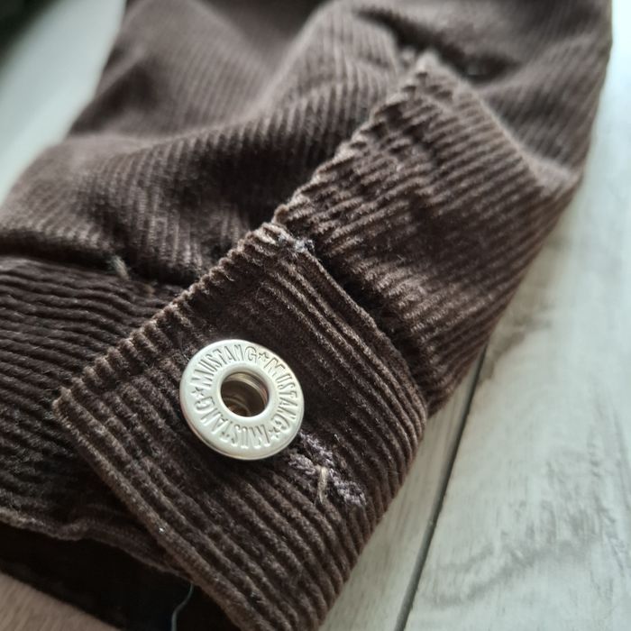 Mustang kurtka damska S sztruks brązowa sherpa jacket baranek trucker