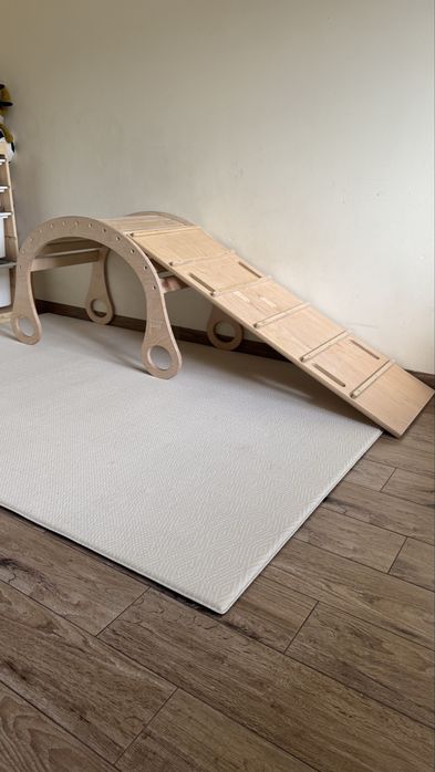 Bujak montessori z blatem i zjeżdżalnią drewniany good wood