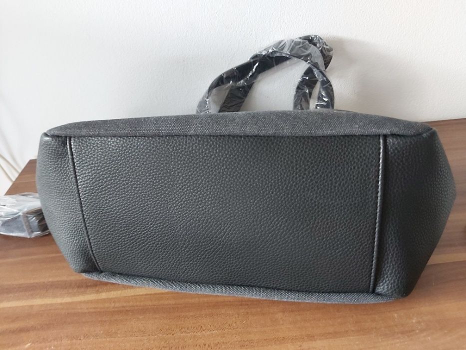 SP Torebka FLY LONDON torba damska shoperka czarna materiałowa mucha