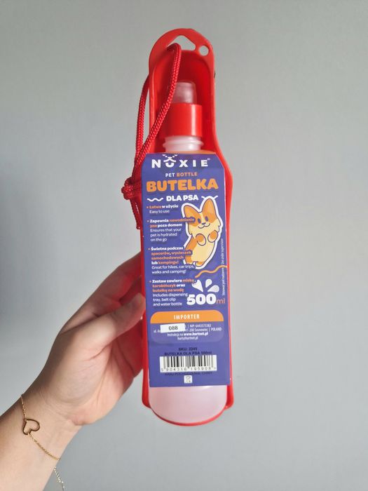 Butelka turystyczna dla psa bidon 500ml miska poidełko