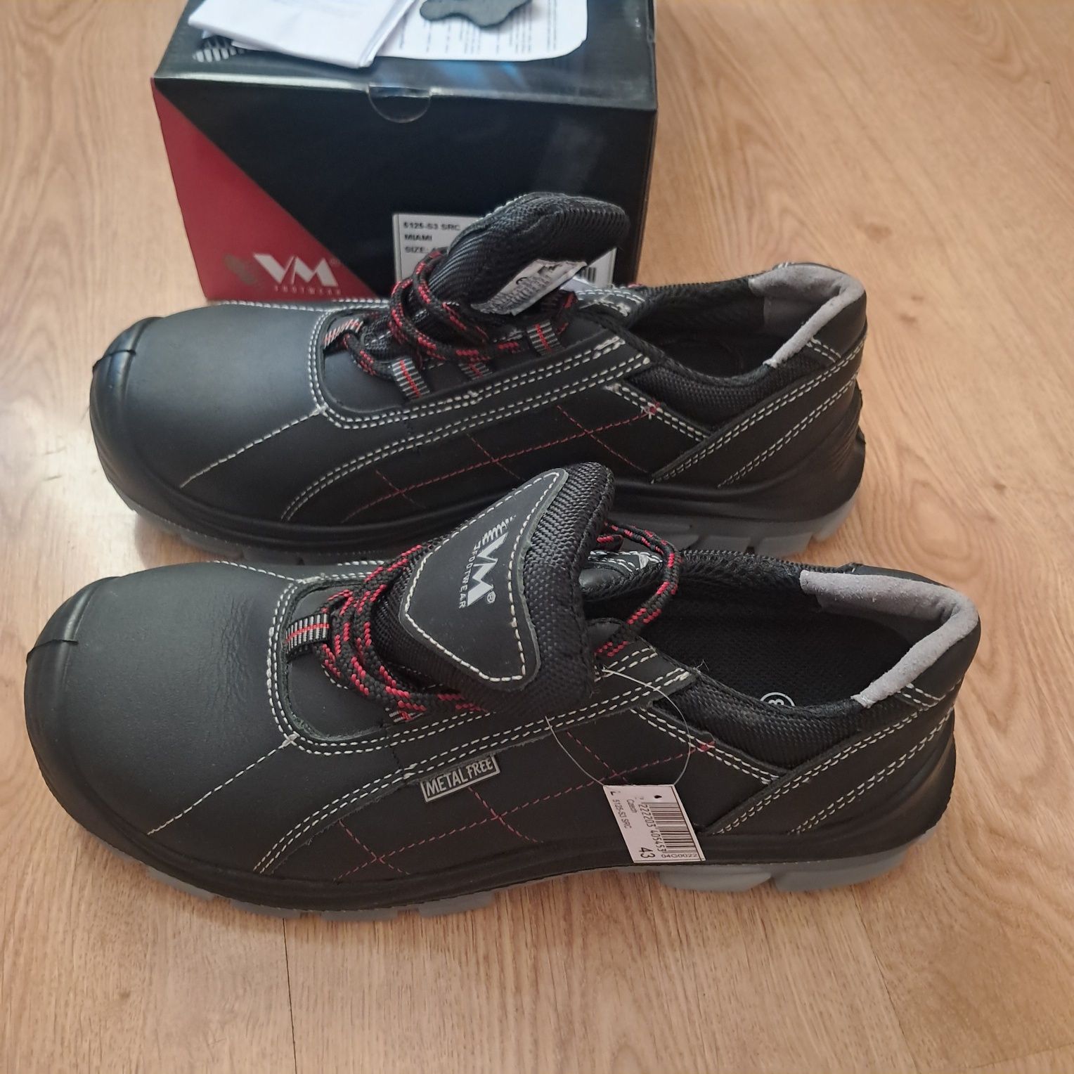 Nowe półbuty robocze z podnoskiem VM Footwear MIAMI model 5125-S3 r43