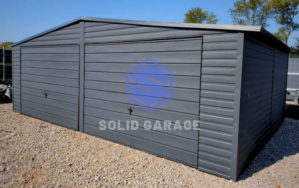 Blaszany garaż 7x5m, na meble, dwustanowiskowy grafit garaz 6x6 9x8